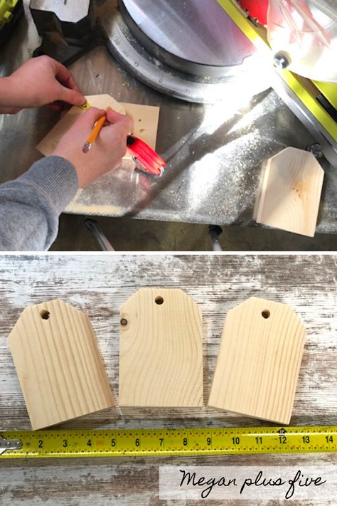 Diy Wooden Tags, Diy Wood Tags, Wood Tags Ideas, Wooden Tags Ideas Diy, Wood Tags Diy, 1x4 Wood Projects, Plywood Crafts, 1x4 Wood, Fall Tags