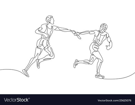 Running Race Drawing, Runner Drawing, Runner Illustration, Relay Races, Continuous Line Drawing, Church Events, One Line Drawing, Anatomy Drawing, Wire Crafts