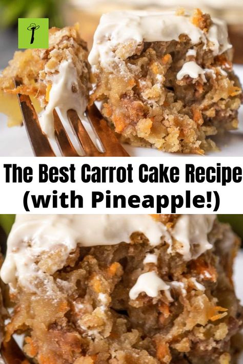 The Best Carrot Cake Recipe - (with Pineapple!) Bakers Square Carrot Cake Recipe, Hawaiian Carrot Cake Recipe, Gf Carrot Cake Recipe With Pineapple, Best Carrot Cake Recipe With Pineapple, Easy Carrot Cake Recipe With Pineapple, Carrot Sheet Cake Recipe With Pineapple, Carrot Cake Pineapple Recipe, Carrot Pineapple Bundt Cake, Carrot Cake Recipe With Pineapple And Coconut