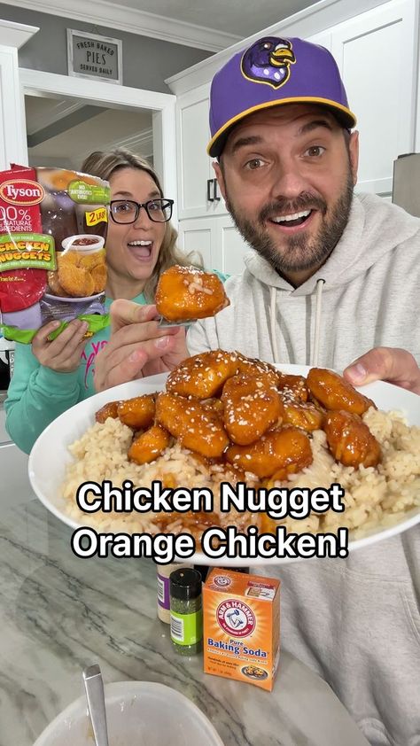 Easiest Orange Chicken Nugget Recipe! | orange, chicken nugget, chicken meat, orange chicken, recipe | Orange Chicken with Chicken Nuggets! 🤯 This is incredible! | By Team Balmert | Facebook Orange Chicken With Frozen Nuggets, Orange Chicken With Chicken Nuggets, Orange Chicken Nugget Recipe, Chicken Nugget Orange Chicken, Frozen Chicken Nuggets Ideas, Recipes With Frozen Chicken Nuggets, Leftover Chicken Nuggets Recipes, Frozen Chicken Nugget Recipes, Recipes Using Chicken Nuggets