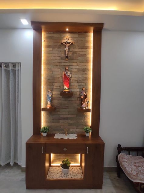 Alter For Home, Alter Ideas For Home, Altar Ideas Catholic, Christian Altar Ideas For Home, Modern Altar Design Home Catholic, Alter Design For Home Catholic, Grotto Design Ideas, Altar Design Home Catholic, Home Altar Catholic Beautiful