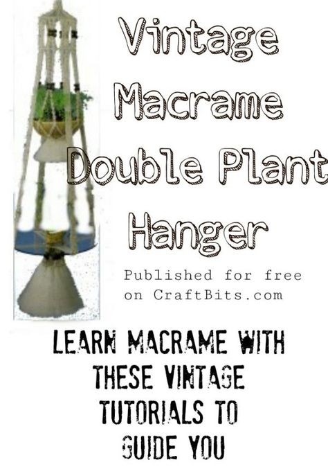 Macrame Double Plant Hanger, Double Macrame Plant Hanger, Diy Macrame Plant Hanger Easy, Double Plant Hanger, Diy Macrame Plant Hanger Pattern, Plant Holder Diy, Macrame Shelf, Macrame Plant Hanger Tutorial, Macrame Plant Hanger Patterns