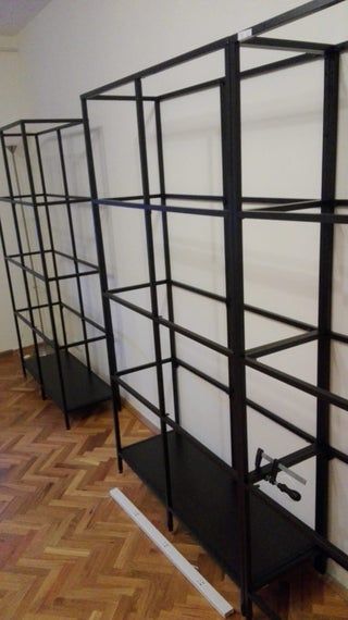 How to Secure Ikea Vttsjo (VITTSJÖ) to a Wall : 4 Steps - Instructables Vittsjo Hack, Ikea Vittsjo, Minimal Space, Trash To Treasure, Find A Way, Wall Unit, Interior Inspo, Ikea Hack, Display Case