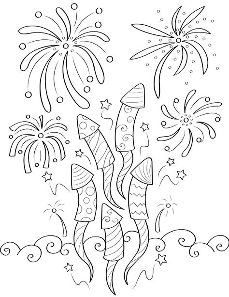 Free printable fireworks coloring page. Download it at https://museprintables.com/download/coloring-page/fireworks/ Bonfire Colouring Pages, Fireworks Colouring Pages, New Year Drawings, Fireworks Coloring Pages, New Years Drawing, Firework Crafts, Fireworks Drawing, New Years Drawing Ideas, New Year Drawing