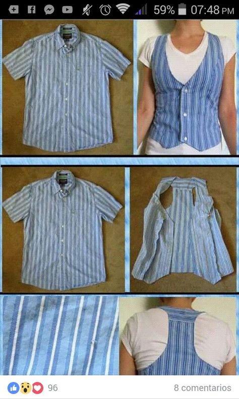 Diy Clothes Refashion, Haine Diy, Upcycle Clothes Diy, Mode Hippie, Storage Small, Diy Clothes Design, Diy Vetement, Thrift Flip, Kleidung Diy