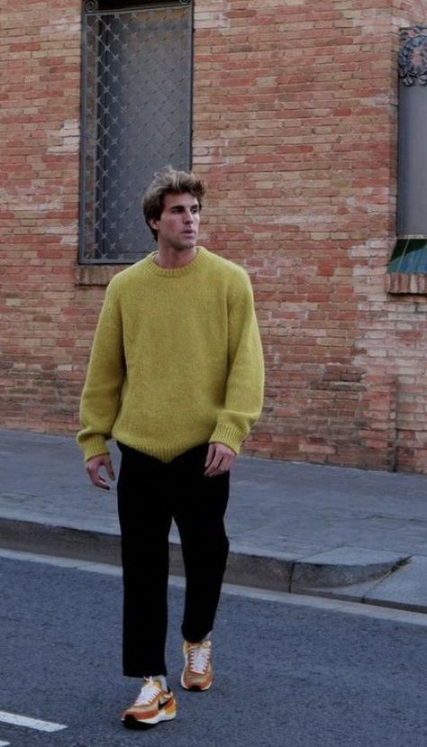 Men Oversized Sweater Outfit, Crewneck Sweater Outfit Men, Oversized Crewneck Outfit Men, Men Turtleneck Outfits, Hunters Outfit, Turtle Neck Outfit Men, Turtleneck Outfit Men, Oversized Sweater Men, Winter Outfits Men Streetwear