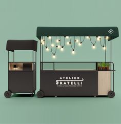 Cafe Stand Design, Pop Up Food Stand Ideas, Pop Up Kiosk, Pop Up Store Design Ideas, Pop Up Kitchen, Roda Gerobak, Street Food Cart, Pop Up Design, Gerobak Dorong