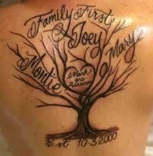 250+ Images of Family Tree Tattoo Designs (2022) Ideas with Names Tree Tattoo Side, Serotonin Tattoo, Tree Tattoo Meaning, Tree Tattoo Back, Tattoo Son, Willow Tree Tattoos, Family Tree Tattoo, Family Tattoo Designs, Tree Tattoo Designs