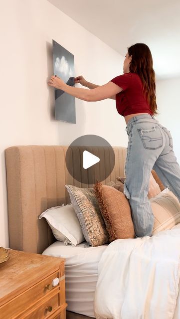 Bring a natural feel to the powder room with a wooden slat wall and floating shelf! Wooden Slat Wall, Custom Wall Decor, Cloud Art, Glass Tiles, Slat Wall, Wooden Slats, Floating Shelf, Best Mother, Custom Wall