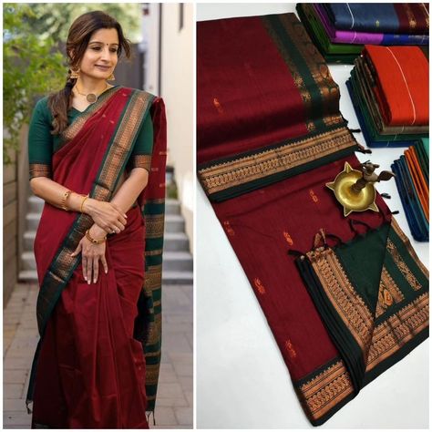 Mok002 💫💫 *Premium Quality Kalyani cotton saree/Lata Gadwal Paithani*💫💫 🍁 🍁Acrylic first quality 2/100 thread and 100% original Cotton sarees🍁🍁 🦚🦚 Grand jari pallu and contrast blouse 6.30 mtrs🦚🦚 🔥🔥 Very Soft and smooth cotton ,saree all over thread puttas🔥🔥 🔥🔥 *Price: Rs 1250/- +$🔥🔥 🍁🍁 *_Good quality and regular saree_* 🍁🍁 Contrast Blouse, Cotton Sarees, Saree Styles, Cotton Saree, The Selection, Fashion Jewelry, Thread, Saree, The Originals