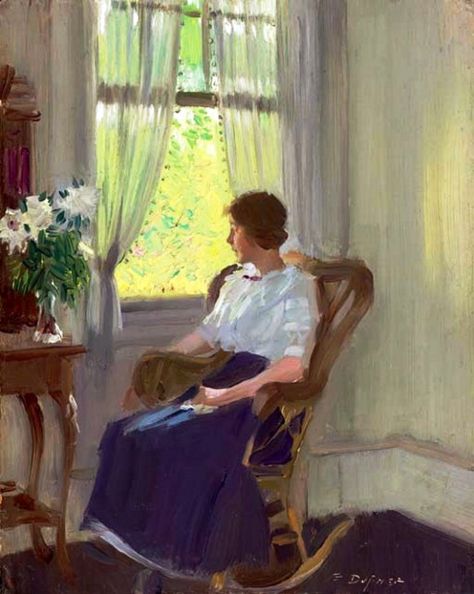 EDWARD DUFNER (1872-1957, AMERICAN) Waiting Painting, American Impressionism, American Gallery, Digital Sculpture, Impressionist Artists, Paintings I Love, Art Masters, Impressionist Art, Impressionist Paintings