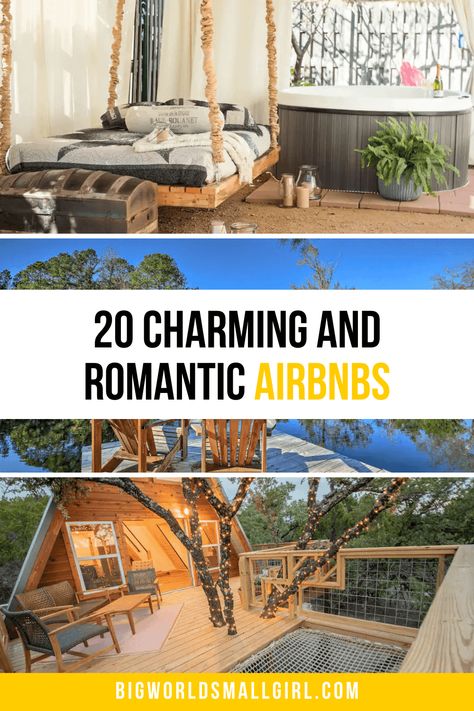 The 20 Most Charming and Romantic Airbnbs Around Texas Romantic Airbnb, Texas Weekend Getaways, Texas Getaways, Texas Travel Guide, Weekend Getaways For Couples, Best Weekend Trips, Texas Vacation, Couples Getaway, Couples Weekend