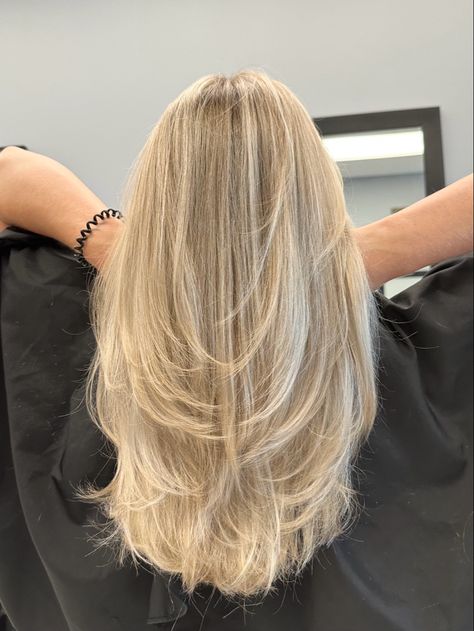 #blondecuts #layeredhair #prettyhairstyles #balayage Tmavý Blond, Blonde Hair Goals, Blonde Layered Hair, Perfect Blonde Hair, Bright Blonde Hair, Buttery Blonde, Haircut Inspo, Blonde Hair Transformations, Summer Blonde Hair