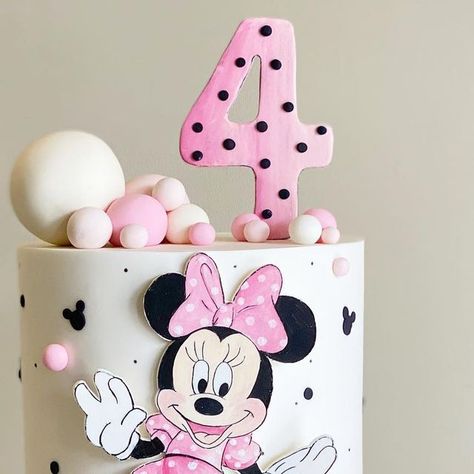 Jennifer Mastello on Instagram: "Sometimes I have an idea on a design and in my head it doesn’t seem that difficult. Then I start on it and full panic kicked in. This was me when I got to the part of hand painting Minnie Mouse. And I look back at it now and wonder why all the stress she turned out pretty cute. Stress and doubt get me all the time.  . Happy 4th birthday Amarli 😘 . . . . #minniemousecake #minniemouse #pinkminniemouse #disneycake #cake #cakedecorating #cakesofinstagram #cakestagram #cakeporn #cakedesign #cakedecorator #cakesforkids #cakesforgirls #happybirthday #birthdaycake #birthdacakes #handmade #satinice #cakepopper #handpainted #handpaintedcakes #mastellocreations" Birthday Cake Minnie Mouse Pink, Birthday Cake Minnie Mouse, Minnie Mouse Cake Design, Minnie Mouse Birthday Cake, Look Back At It, Minnie Mouse Birthday Cakes, I Have An Idea, 4th Birthday Cakes, Hand Painted Cakes