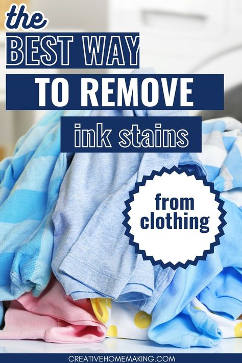 Don't let ink stains ruin your favorite clothes! Our home remedy guide offers natural and affordable solutions for removing ink stains from various fabrics. From vinegar to baking soda, we've got you covered with our easy-to-follow tips and tricks. Say hello to stain-free clothes with our helpful guide! Remove Ink Stains From Clothes, Remove Ink From Clothes, Ink Out Of Clothes, Remove Ink Stains, Ink Removal, Ruined Clothes, Remove Permanent Marker, Ink Stain Removal, Stain Remover Clothes