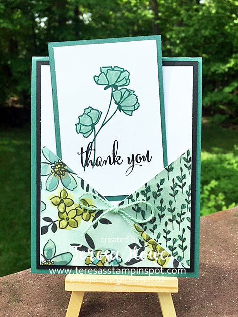 Thank You, Share What You Love, Love What You Do, Stampin' Up!, SU!, #2018AnnualCatalog Stampin Up Karten, Fancy Fold Card Tutorials, Bookmark Card, Fancy Fold Cards, Pocket Cards, Cards Ideas, Stamping Up Cards, Card Patterns, Fun Fold Cards