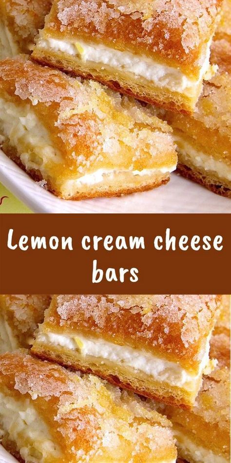 Lemon Cream Cheese Bars, Cheese Bars, Cream Cheese Bars, Lemon Cream Cheese, Cheese Bar, Lemon Dessert Recipes, Think Food, Lemon Cream, Lemon Desserts