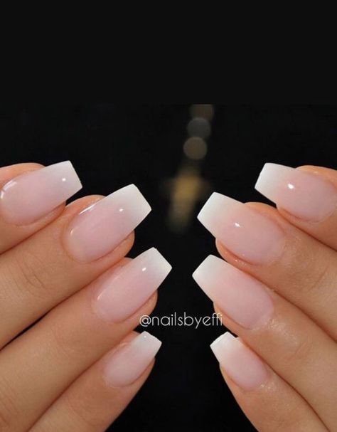 Umbre Nails, Milky Nails, Graduation Nails, Ombre Acrylic Nails, Classy Acrylic Nails, Bride Nails, Summer Acrylic Nails, Nagel Inspo, Neutral Nails