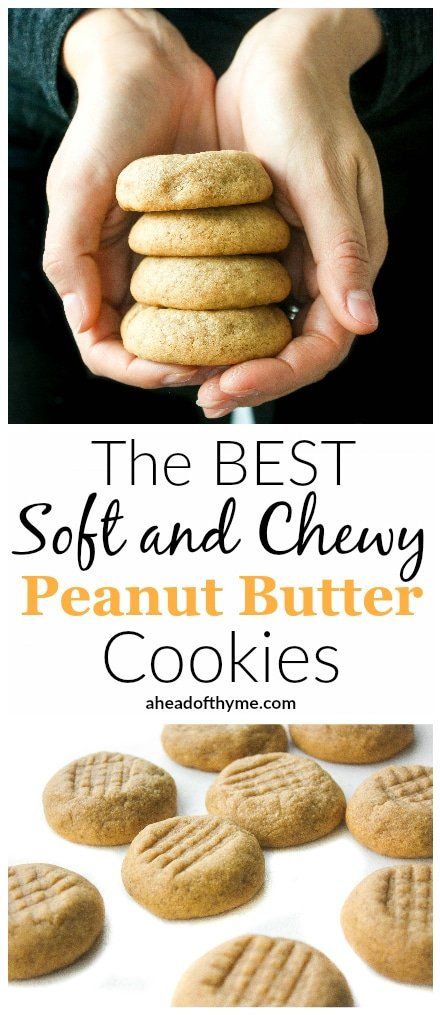 Cookies Peanut Butter, Chewy Peanut Butter Cookies, Kolaci I Torte, Peanut Butter Recipes, Butter Recipe, Tea Cakes, Peanut Butter Cookies, Easy Cookies, Healthy Dessert