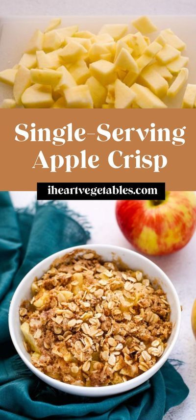 This single serving apple crisp can be made in the microwave, so when your apple craving strikes, you can make this dessert in minutes! It�s a great way to take advantage of apple season! Single Serve Microwave Apple Crisp, One Serving Apple Crisp, Single Serve Apple Crumble, Single Serve Apple Crisp, Single Serving Apple Crisp, Crockpot Apple Crisp, Cranberry Crisp, Microwave Apples, Healthy Apple Crisp