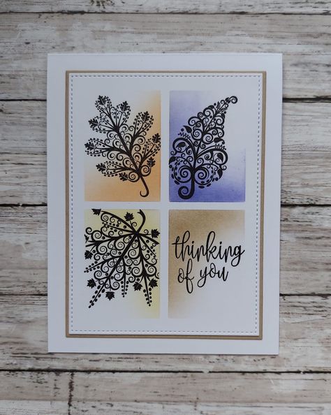 Gina Kay Cards, Gina K Doodled Autumn, Gina Marie Designs Cards, Gina K Autumn Splendor, Ginak Designs Cards, Stencil Cards, Sun Prints, Greeting Card Inspiration, Ink Blending