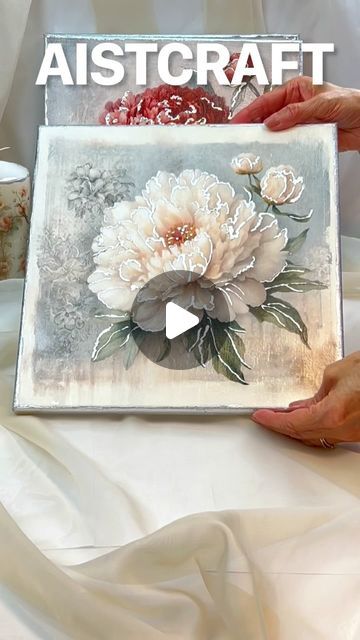 Aistcraft Decoupage Paper on Instagram: "Peony Canvas Home Decor Handmade Art DIY #art #handmade #painting #peony" Decoupage Canvas Art, Decoupage Canvas, Decoupage On Canvas, Painting Peony, Home Decor Handmade, Canvas Home Decor, Decoupage Paper, Art Handmade, Diy Canvas