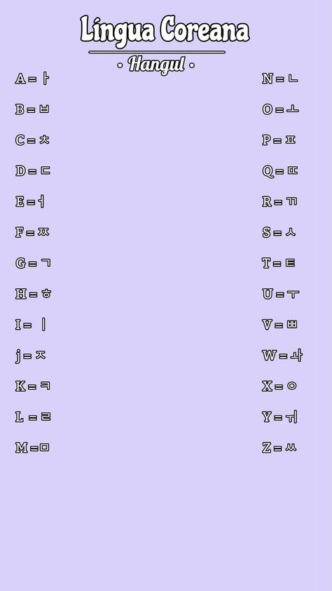 Korean Alphabet Letters A To Z, Korean Translated To English, Korean Alfabet A-z, Korean Alphabet Letters English, Korean Alphabet A-z, Korean Words With Meaning, Korean Alphabet Letters, Learning Korean Grammar, Beautiful Tattoo Designs