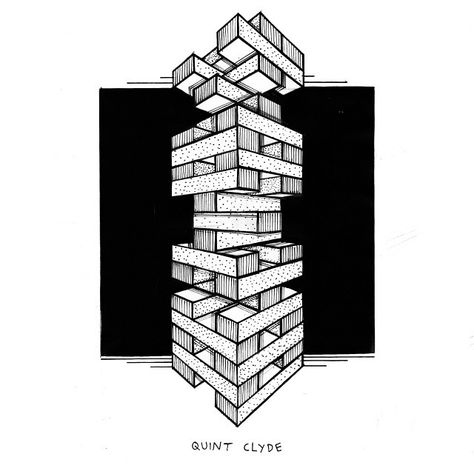 Jenga Tattoo, Jenga Illustration, Jenga Drawing, Warmup Exercises, Block Drawing, Jenga Tower, Annual Report Covers, Building Concept, Friends Art