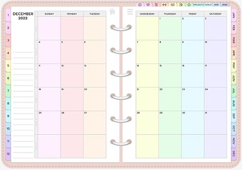 Free Digital Planner 2021 and 2022 for Goodnotes and Other Apps Projek Diy, Free Digital Planner, Free Planner Templates, Student Planner Printable, Planner Writing, Free Notebook, Monthly Planner Template, Notebook Templates, Notes Planner