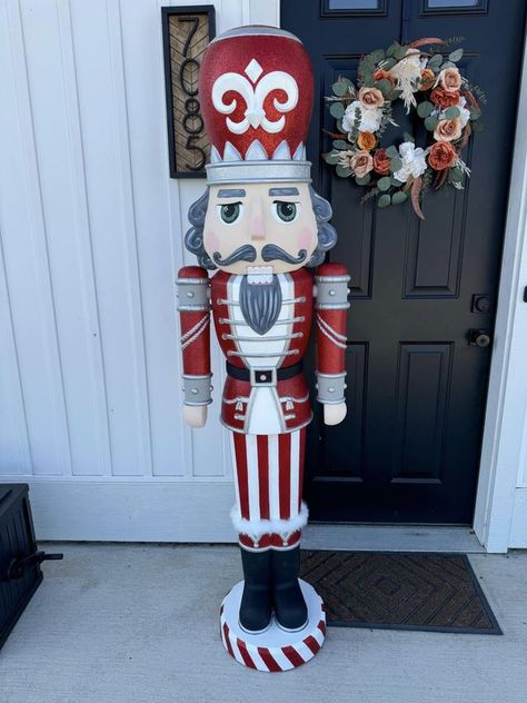 Walmart Nutcracker Tips, Tricks and Fans! | I should have clocked my hours on this guy…. | Facebook Walmart Nutcracker Makeover, Walmart Nutcracker, Nutcracker Makeover, Peppermint Tree, Nutcracker Christmas Decorations, Nutcracker Christmas, Tips Tricks, This Guy, Nutcracker