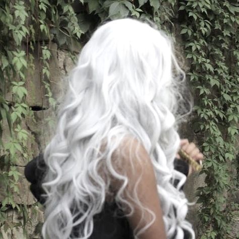 Silver White Hair, Long White Hair, White Hair Color, Targaryen Aesthetic, Fantasy Hair, White Blonde, Aesthetic Hair, Silver Hair, White Hair