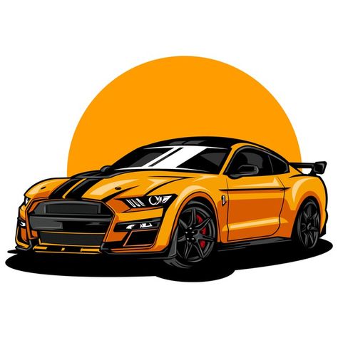 Modern and sport car illustration | Premium Vector #Freepik #vector #car #sports #cartoon #modern Cars Illustration Design, Cars Vector Illustration, Sport Car Drawing, Anime Car Art, Car Art Wallpaper, Sports Car Sketch, Sports Car Drawing, Car Design Ideas, Sports Car Illustration