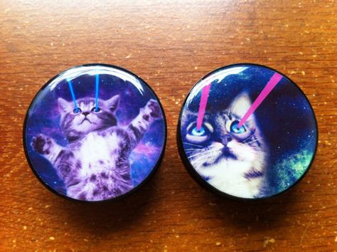 Space Kitten Plugs Buy 2 Pairs Get 1 Free by Plugzilla on Etsy Empire Symbol, Gauge Plugs, Pretty Plugs, Gauged Ears, Saddle Fitting, Body Accessories, Plug Earrings, Tunnels And Plugs, Gauged Earrings