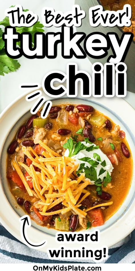 Homemade Turkey Chili, Crockpot Ground Turkey, Recipe With Ground Turkey, Ground Turkey Chili Recipe, Leftover Turkey Chili, Chili Soup Recipe, Chili Turkey, Healthy Turkey Chili, Healthy Chili Recipe Turkey