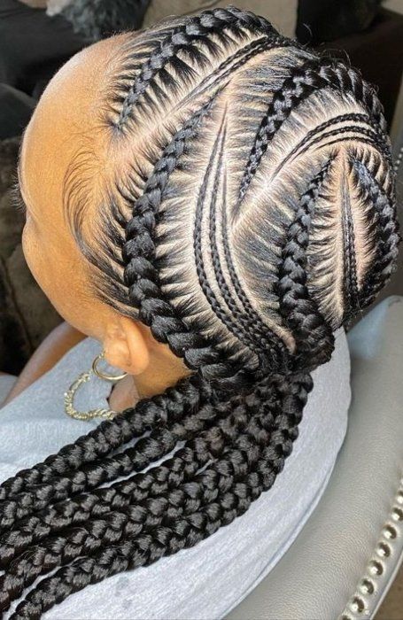 Trending Cornrows, Small Feed In Braids, The Trend Spotter, Tight Braids, Braided Hairdo, Feed In Braids Hairstyles, Braided Cornrow Hairstyles, Small Braids, Feed In Braid