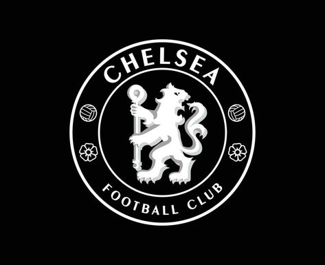 Chelsea Club Logo White Symbol Premier League Football Abstract Design Vector Illustration With Black Background Premier League Logo, Chelsea Logo, White Symbol, Team Wallpaper, Premier League Football, Wallpaper White, Chelsea Football Club, Club Logo, Chelsea Football