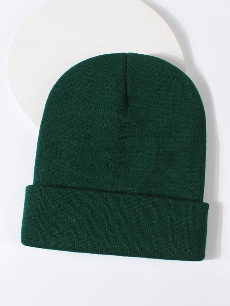 Dark Green  Collar  Fabric   Embellished   Women Accessories Net Stockings, Women Beanie, Knit Hat For Men, Ski Cap, Boho Accessories, Boho Green, Women's Beanie, Hat For Man, Kids Sleepwear