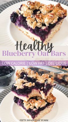 Blueberry Oat Crumble, Blueberry Oat Bars, Low Calorie Baking, Low Cal Dessert, Bars Healthy, Healthy Low Calorie, Low Calorie Recipes Dessert, Blueberry Oat, Sweet Pastry