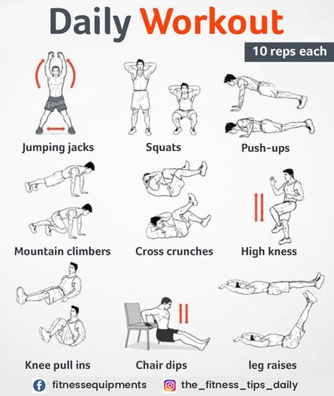 Health Tips, Fitness tips Workout Vocabulary, Training Workouts, Strength Training Workouts, Workout Tips, Leg Raises, Jumping Jacks, Daily Workout, Motivate Yourself, Stay Fit