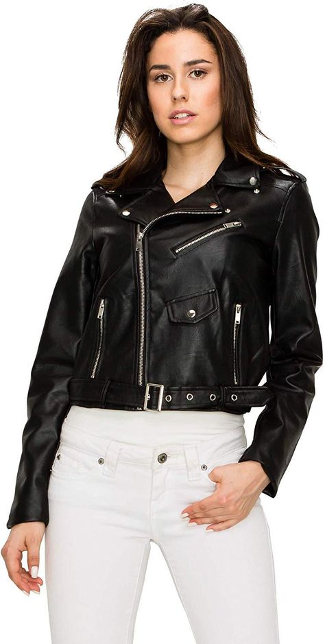 Leather Jacket Girl, Womens Black Leather Jacket, Moto Biker Jacket, Jackets Women, Real Leather Jacket, Lady Biker, Genuine Leather Jackets, Leather Jacket Black, Biker Style