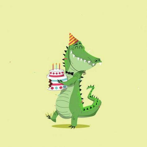 Cute Crocodile Wallpaper, Crocodile Wallpaper, Alligator Birthday, Preschool Designs, Birthday Doodle, Tom And Jerry Cartoon, Birthday Wall, Birthday Illustration, Birthday Wallpaper