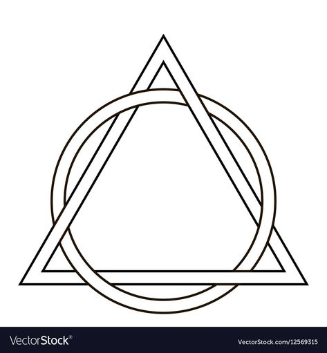 Triangle With Circle Inside Meaning, Triangle And Circle Tattoo, Tattoo Triangle, Template Tattoo, Triangle Tattoo Design, Round Tattoo, Circle Vector, Fantasy Universe, Circle Tattoo