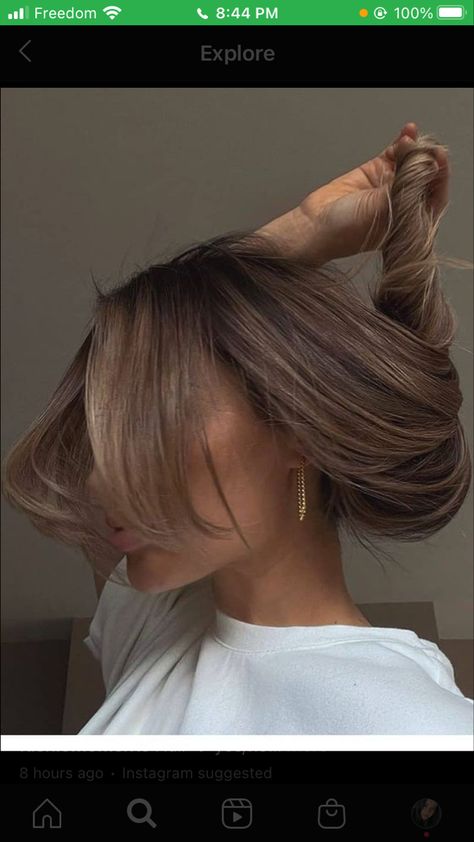 Hair Color To Ask For, Blended Light Brown Balayage, Rachel Autenrieth Hair, Mushroom Brown Curtain Bangs, Brunette With Mushroom Highlights, Brunette Balayage Hair Ashy Blonde, 2023 Hair Trends For Women Balayage, Hair Color Ideas For Brunettes Light Skin, Light Brown With Blonde Lowlights