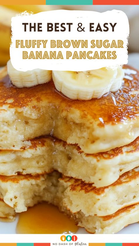 These Fluffy Brown Sugar Banana Pancakes are the ultimate breakfast treat! Sweet, tender, and packed with banana flavor, they’re perfect for a cozy morning at home. Top them with butter, syrup, and a sprinkle of nuts or chocolate chips for extra indulgence. Save this recipe and make your mornings extra special! Fluffy Banana Pancakes Recipe, Banana Crepes Recipe, Freezer Banana Pancakes, Banana Pancakes With Bisquick, Banana Recipes Pancakes, Pancakes Recipe With Banana, Small Batch Banana Pancakes, Banana Nut Pancakes Recipe, Brown Sugar Banana Pancakes