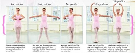 Ballet Basics: 5 Positions Children Can Practice at Home – TakeLessons Blog Ballet Terms With Pictures, Ballet Arm Positions, Ballet Steps, Ballet Terms, Ballet Basics, Beginner Ballet, Toddler Ballet, Ballet Positions, Ballet Lessons