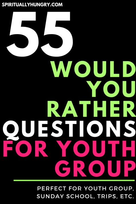 Small Group Ice Breakers Ministry, Bible Would You Rather Questions, Youth Conference Ideas, Youth Retreat Ideas, Youth Group Ice Breakers, Teen Sunday School Lessons, Teen Games, Youth Ministry Lessons, Youth Group Rooms