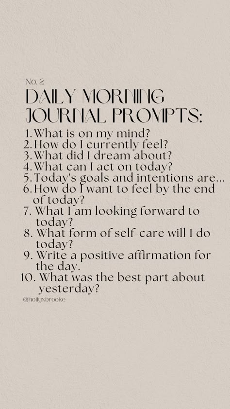 Journal Prompts Daily Morning, Daily Journal Prompts For Healing, How To Write Daily Journal, Daily Affirmation Journal Ideas, Daily Morning Journal Ideas, What To Journal About In The Morning, Uplifting Journal Prompts, Daily Journaling Aesthetic, Discipline Journal Prompts