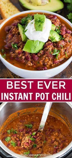 Chilli Instant Pot Recipe, Instantpot Chili, Chili Video, Instant Pot Chili Recipe, Easiest Meals, Recipes Chili, Instant Pot Chili, Ground Beef Chili, Beef Chili Recipe