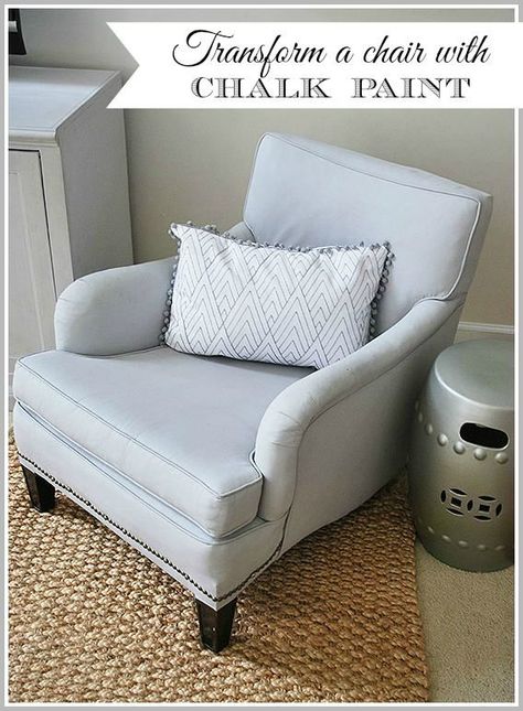 Chalk Paint Fabric, Transform Furniture, Painting Upholstered Furniture, Painting Fabric Chairs, Painting Fabric Furniture, Chalk Paint Chairs, Upholstered Chairs Fabric, Painted Sofa, Paint Upholstery