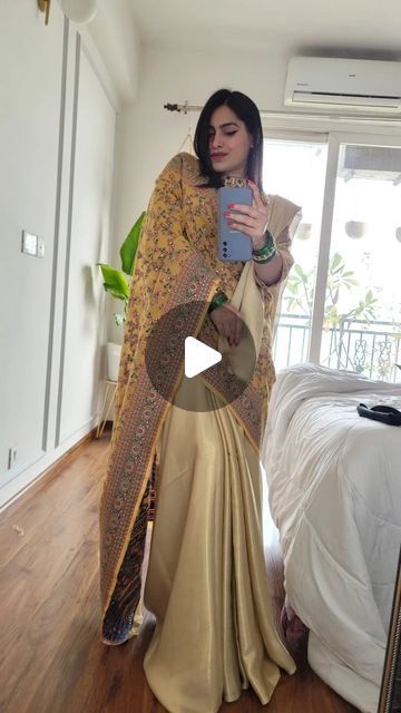 Snehal Mishra on Instagram: "Saree with Dupatta Drape Saree & Blouse : @shirazcreations29 . . #drapewithsnehal #snehalmishra" Blazer Saree Outfit, Saree Draping With Dupatta, Saree With Dupatta Draping, Drape Saree Designer, Saree With Dupatta, Saree Draping Ideas, Drapping Saree, Draping Saree, Dupatta Draping